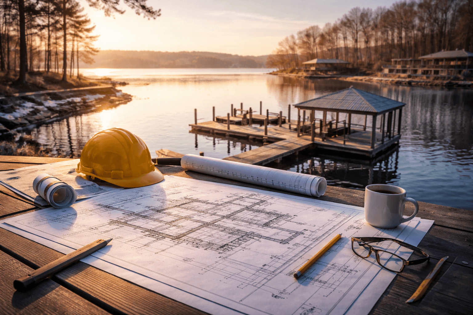 Dock project planning on Lake Norman during the off-season