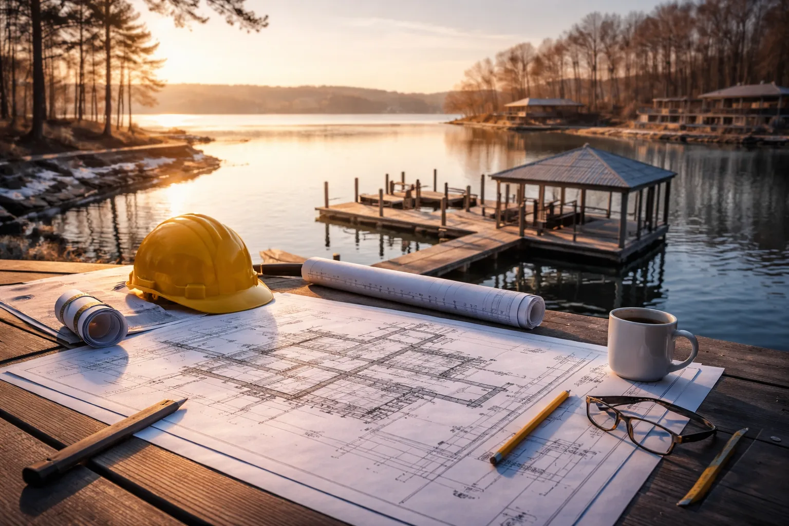 Dock project planning on Lake Norman during the off-season